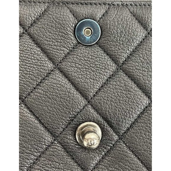 CHANEL - NEW Goatskin Large Perfect Edge Flap Bag Black - Picture 5 of 14